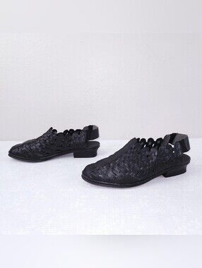 RIEKER Sina Slingback Woven Leather Sandals